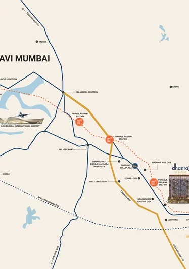 Dhanraj Legacy Panvel Strategic Location Map
